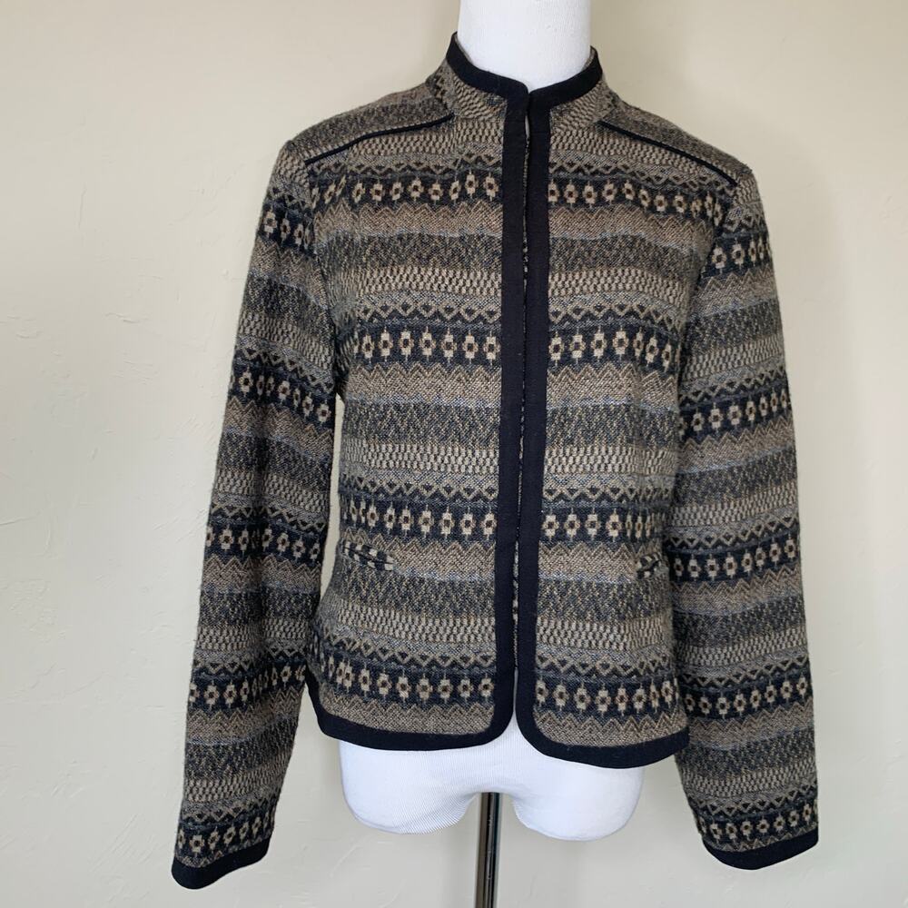 Christopher Banks Wool Tribal Blazer Sz Small Lady Jacket